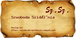 Szvoboda Szidónia névjegykártya